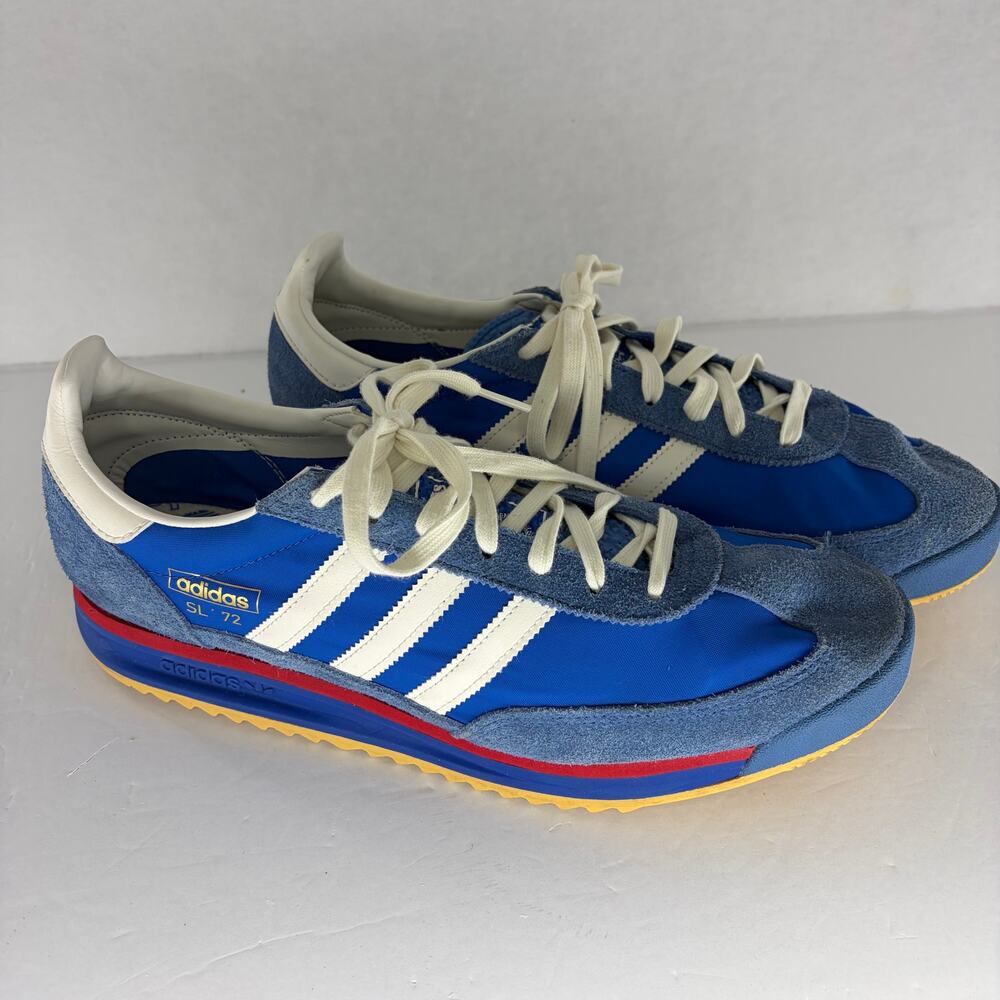 Adidas SL 72 RS Blue Scarlet White Red Gum Originals Retro Sz 12